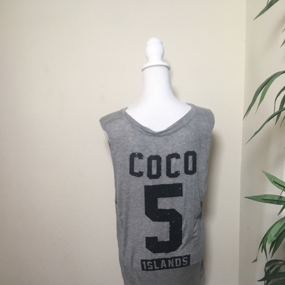 Grey Sleeveless Coco T Shirt